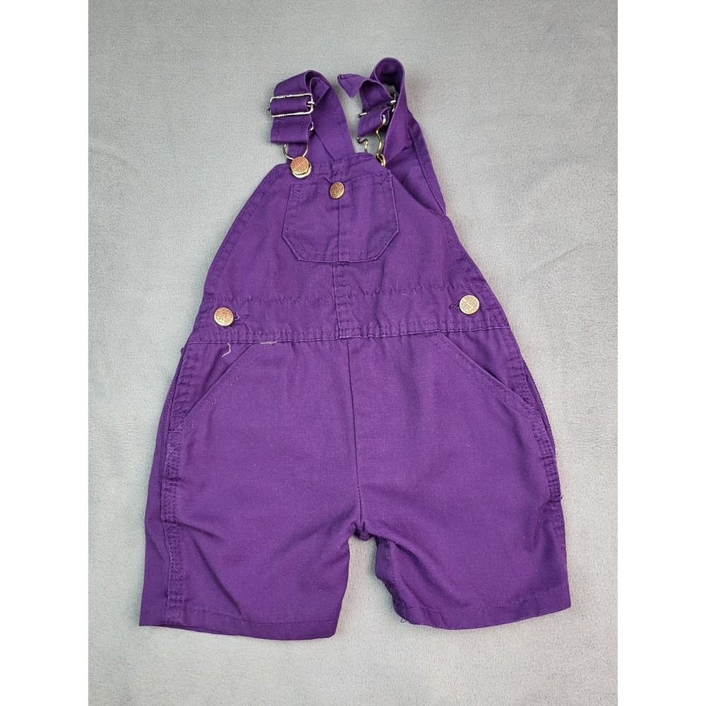 Round House Baby Girl 24Mo. Purple Denim Bib Overalls USA Made 6125